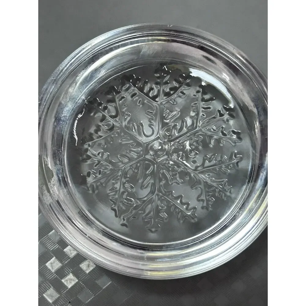 LEAD CRYSTAL Echt Bleikristall 24% PBO Snowflake‎ Bubble Dome Paperweight